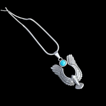 Load image into Gallery viewer, Bird spreads its wings skyward Pendant and chain, stainless steel (SSSETPC007)
