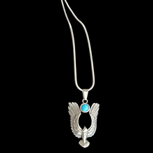 Load image into Gallery viewer, High Grade Stainless Steel Set Bird with Turquoise stone on a Snake Chain (SSSETPC07)
