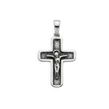 Load image into Gallery viewer, 925 Sterling Silver Cross Pendant with Crucifix (925P115)
