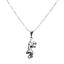 Load image into Gallery viewer, 925 Sterling Silver Figaro Chain and Cheetah Pendant Set (925SETPC030)
