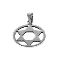 Load image into Gallery viewer, 925 Sterling Silver Star of David Pendant on Ring (925P112)
