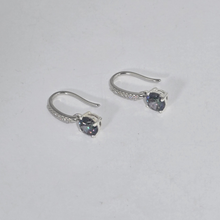 Load image into Gallery viewer, 925 Sterling Silver Hook Earrings with Mystique Topaz Colour Diamond Cut CZ (925ER042)
