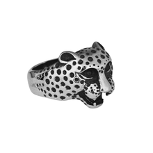 Load image into Gallery viewer, Leopard Head Ring - High-Grade Stainless Steel (SSR025)

