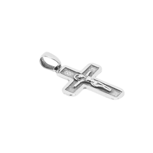 Load image into Gallery viewer, 925 Sterling Silver Cross Pendant with Crucifix (925P115)
