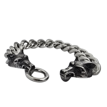 Load image into Gallery viewer, High Grade Stainless Steel Wolf Heads Bracelet (SSBRAC050)
