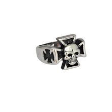 Load image into Gallery viewer, Cross Skull Ring - High Grade Stainless Steel (SSR026)
