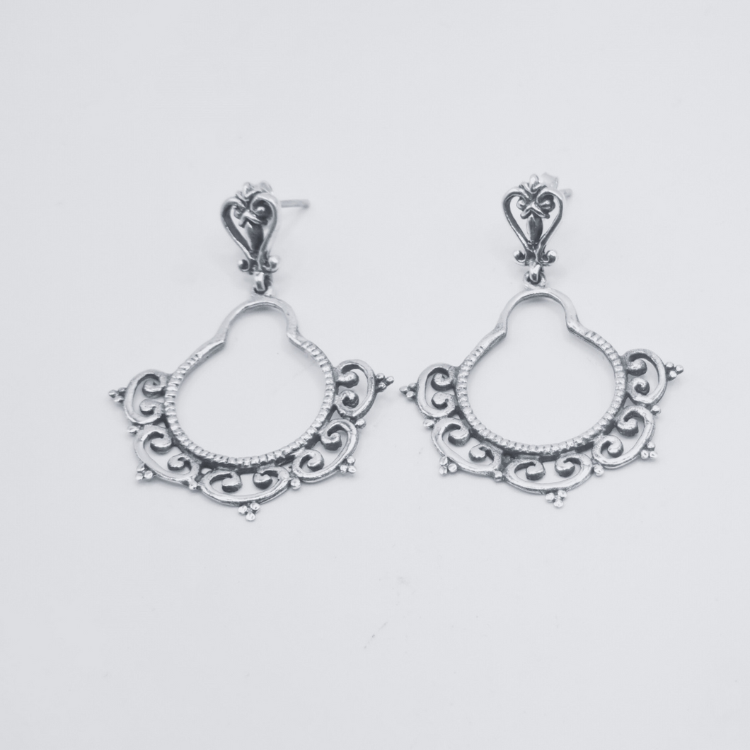 Bohemian design 925 Sterling Silver Earrings (925ER002)