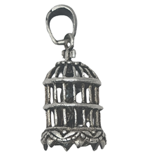 Load image into Gallery viewer, Bird in Birdcage 925  Silver Pendant (925P035)

