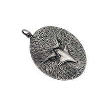 Load image into Gallery viewer, 925 Sterling Silver Bird Face Pendant 5.8 cm Diameter (925P128)
