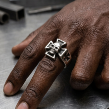 Load image into Gallery viewer, Cross Skull Ring - High Grade Stainless Steel (SSR026)
