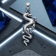 Load image into Gallery viewer, 925 Sterling Silver Dragon Pendant (925P127)
