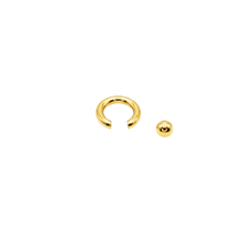 Load image into Gallery viewer, Full Closure Bar 4mm 316L Grade Surgical Steel - Golden colour (BPPAFCB403)
