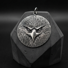 Load image into Gallery viewer, 925 Sterling Silver Bird Face Pendant 5.8 cm Diameter (925P128)
