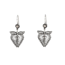 Load image into Gallery viewer, 925 Sterling Silver Filigree Earrings - Intricate Artwork with Hook Clasp (925ER049)
