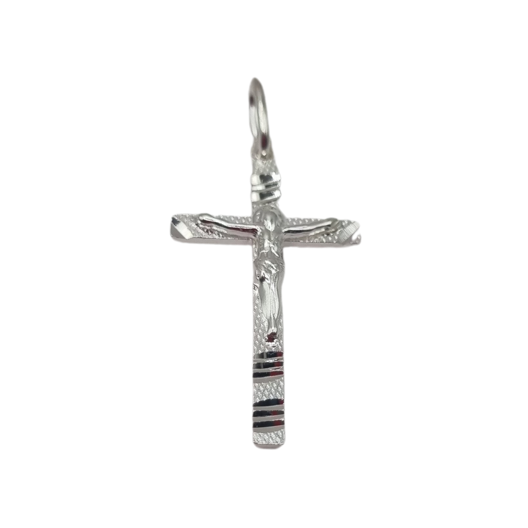 Cross Pendant with a Crucifix 925 Silver Pendant (925P002)