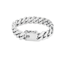 Load image into Gallery viewer, XXL Monster 925 Sterling Silver Bracelet - Heavy Curb Links, Slide-In Lock (925BRAC040)
