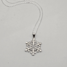 Load image into Gallery viewer, 25 Sterling Silver Snowflake Pendant Set ( 925SETPC023 )

