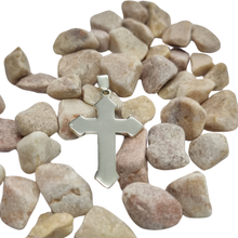 Load image into Gallery viewer, Cross Plain 925 Silver Pendant (925P010)
