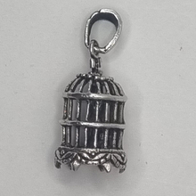 Load image into Gallery viewer, Bird in Birdcage 925  Silver Pendant (925P035)
