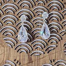 Load image into Gallery viewer, 925 Sterling Silver Earrings with CZ Stones (925ER020)
