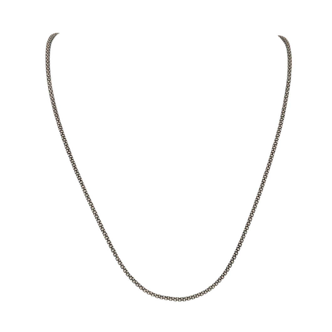 Vintage Style 925 Sterling Silver Rope Chain - 60cm (925C019)