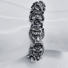 Load image into Gallery viewer, Tiger Head link Stainless Steel Bracelet (SSBRAC019)
