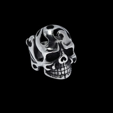 Load image into Gallery viewer, Skull in Flames High Grade Stainless Steel Ring (SSR031)

