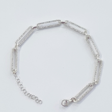 Load image into Gallery viewer, Elegant 925 Sterling Silver Bracelet with CZ stones (925BRAC008)
