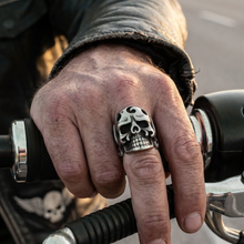 Load image into Gallery viewer, Skull in Flames High Grade Stainless Steel Ring (SSR031)
