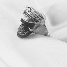 Load image into Gallery viewer, Skull Ring with Military Hat - High-Grade Stainless Steel (SSR032)
