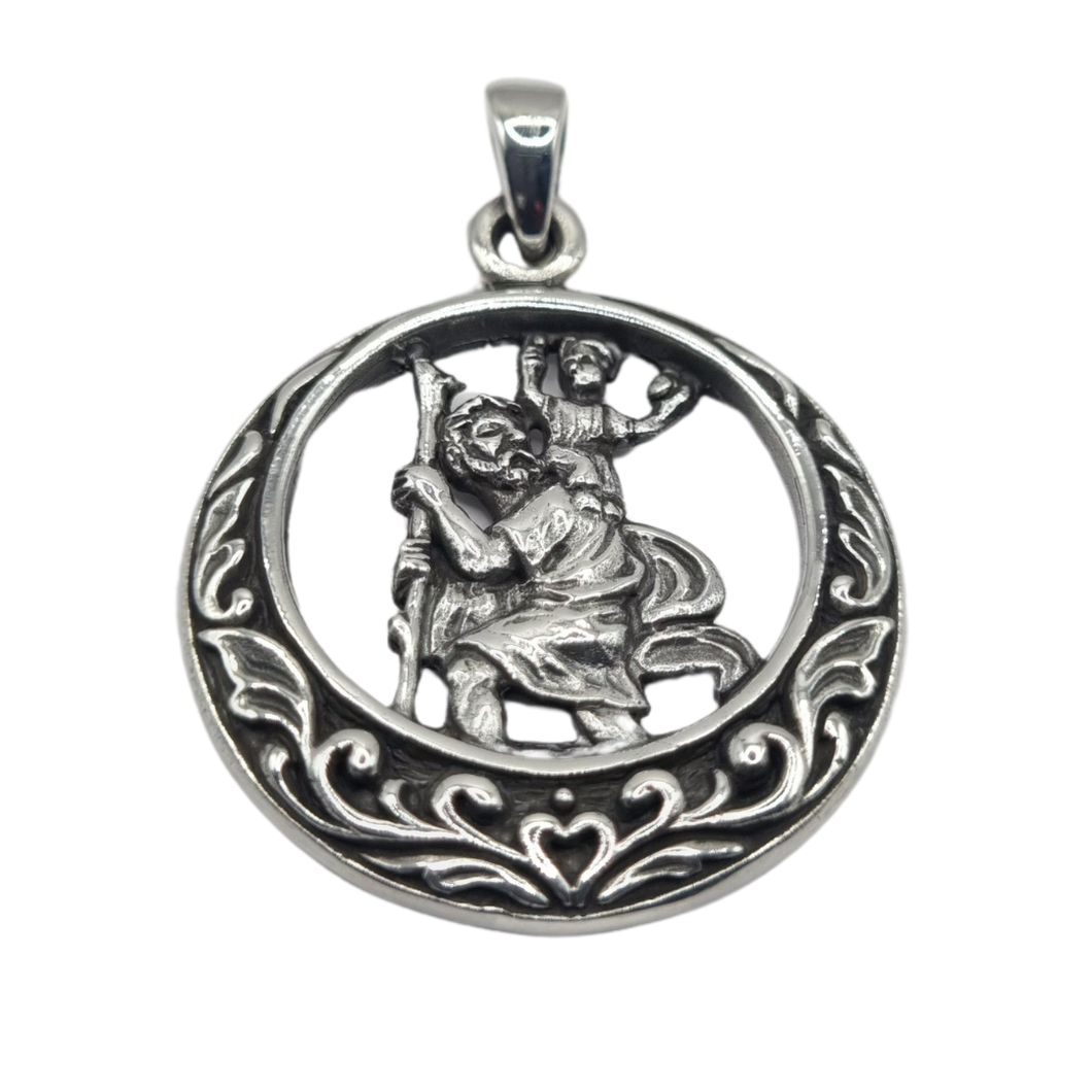 Saint Christopher 925 Silver Pendant (925P012)