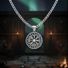 Load image into Gallery viewer, High-Grade Stainless Steel Vegvisir Necklace Set Chain and Pendant (SSSETPC022)
