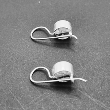 Load image into Gallery viewer, 925 Sterling Silver hanging earrings with White CZ round stone (925ER003)
