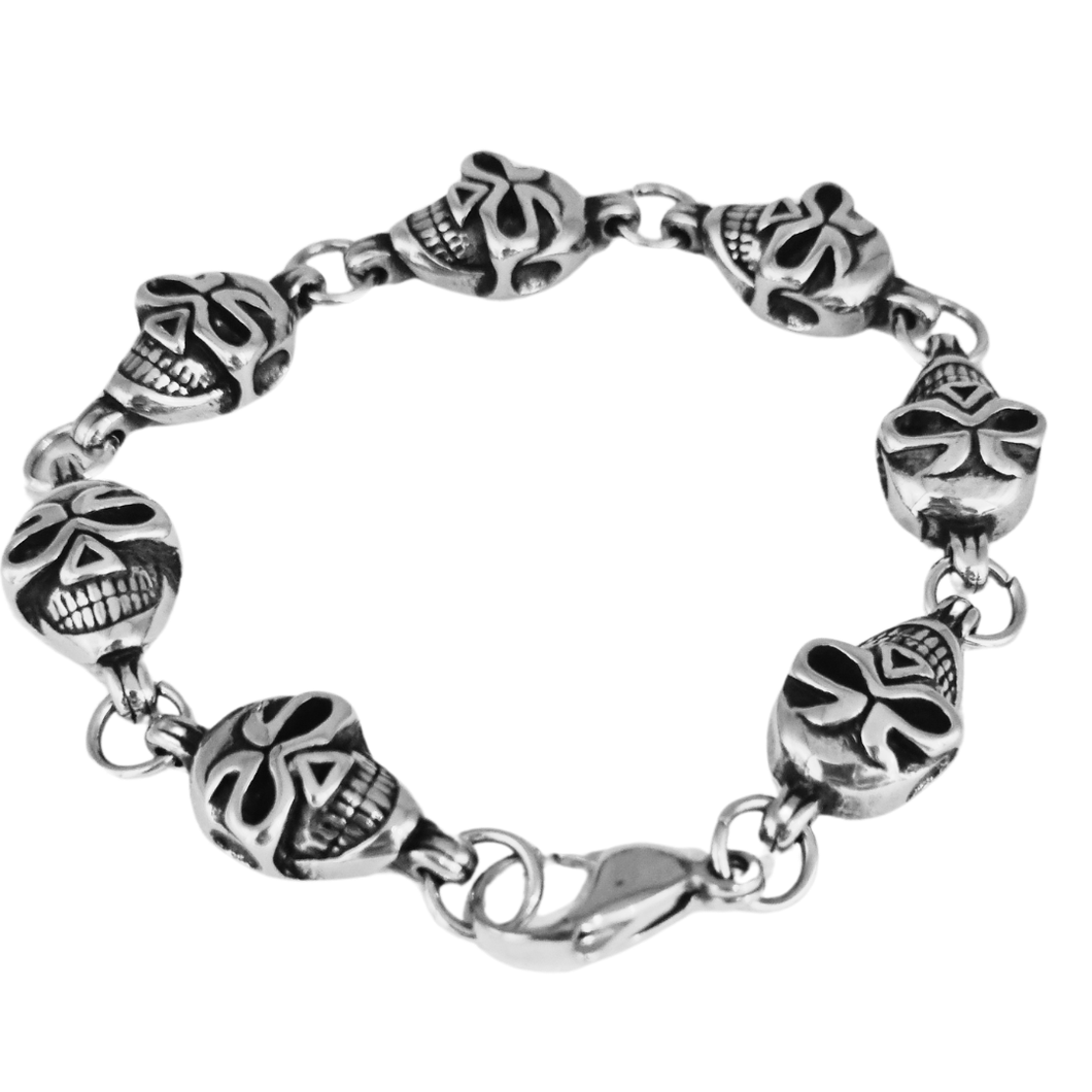 Skull link Stainless Steel Bracelet (SSBRAC020)