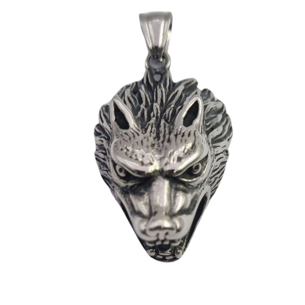 Wolf’s Head Stainless Steel Pendant (SSP006)