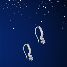 Load image into Gallery viewer, 925 Sterling Silver Teardrop Radiance Diamond Drop Earrings(925ER015)
