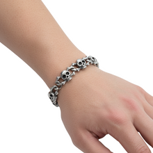 Load image into Gallery viewer, Gothic Skull Chain Bracelet in High Grade Stainless Steel (SSBRAC040)
