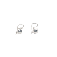 Load image into Gallery viewer, 925 Sterling Silver hanging earrings with White CZ round stone (925ER003)
