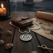 Load image into Gallery viewer, High-Grade Stainless Steel Vegvisir Necklace Set Chain and Pendant (SSSETPC022)
