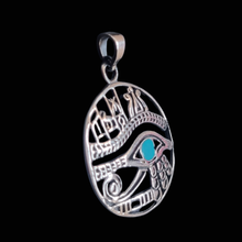 Load image into Gallery viewer, 925 Sterling Silver Pendant Antient Egyptian Symbol Eye of Ra (925P047)

