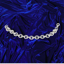 Load image into Gallery viewer, 925 Sterling Silver Bracelet with Solid Oval Links (925BRAC044)

