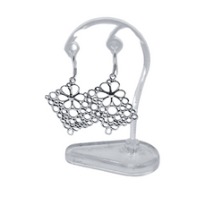Load image into Gallery viewer, Flowers design 925 Sterling Silver Earrings, hanging style (925ER004)
