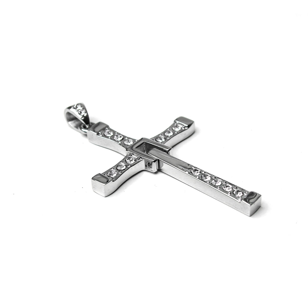 Dom Toretto’s cross replica Stainless Steel Pendant with CZ (SSP017)