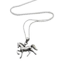 Load image into Gallery viewer, 925 Sterling Silver Wild Horse Pendant Necklace (925SETPC041)
