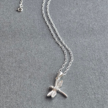 Load image into Gallery viewer, 925 Sterling Silver Dragonfly Necklace - 55 cm Chain, CZ Wings (925SETPC020)

