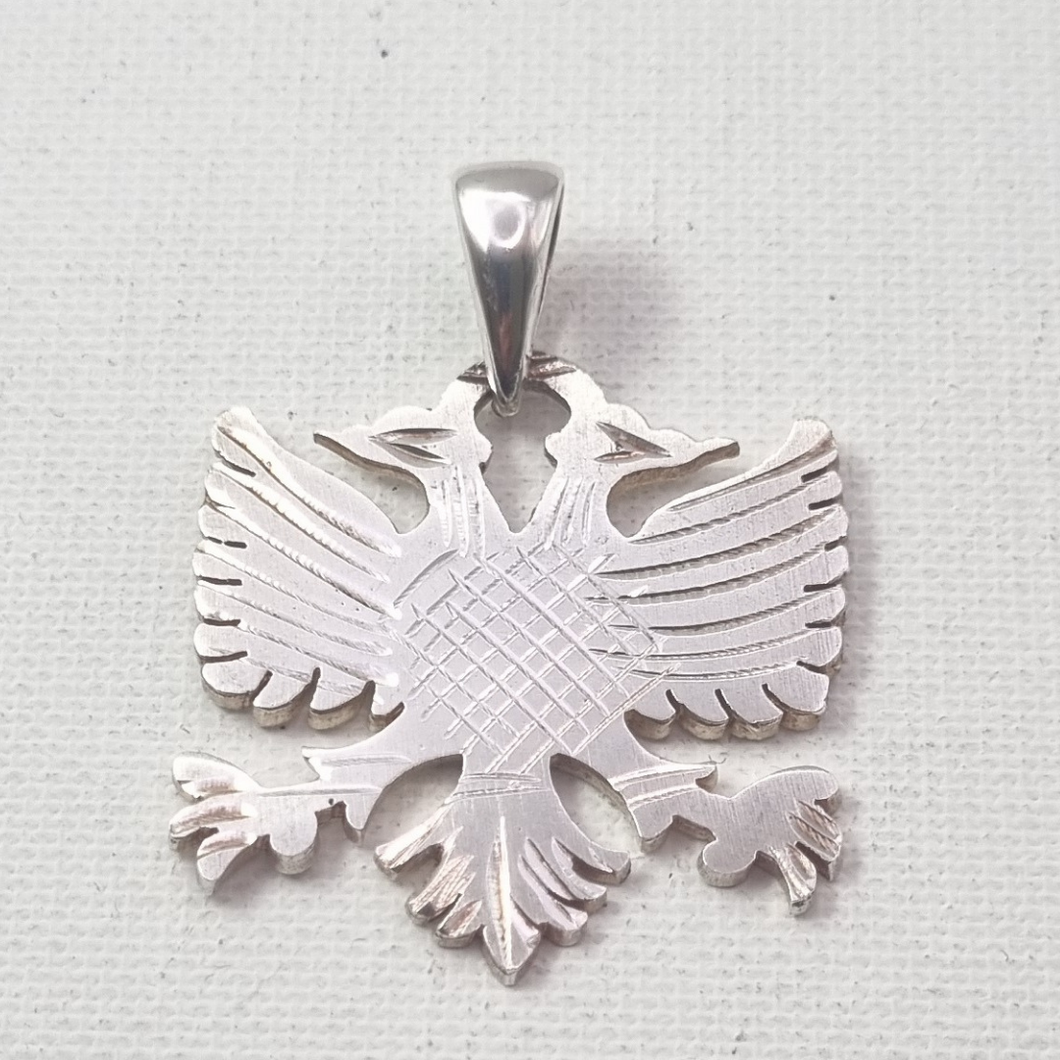 Double Headed Eagle 925 Silver Pendant (925P019)