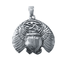 Load image into Gallery viewer, 925 Sterling Silver Pendant Antient Egyptian Symbol Scarab (925P048)
