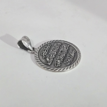Load image into Gallery viewer, 925 Sterling Silver Disk Pendant Muslim themed (925P091)
