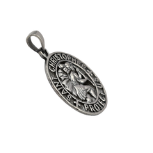 Load image into Gallery viewer, 925 Sterling Silver Saint Christopher Pendant (925P072)
