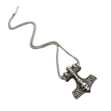 Load image into Gallery viewer, High Grade Stainless Steel Set - Chain and Thor&#39;s Hammer Pendant (SSSETPC015)
